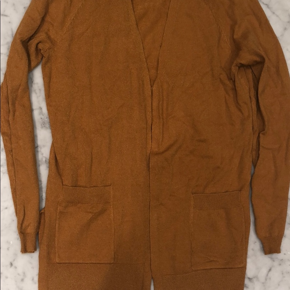 Love Tree Burnt Orange Cardigan (Size Small)